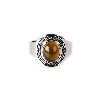 Jóias de formato oval que mudam de cor anel de humor em prata esterlina - anelhumor